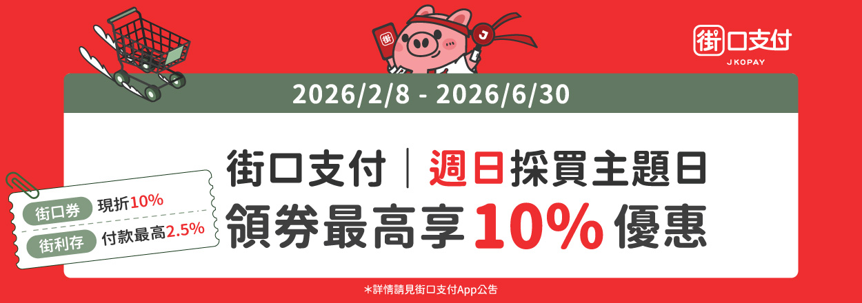 街口週週日搶券